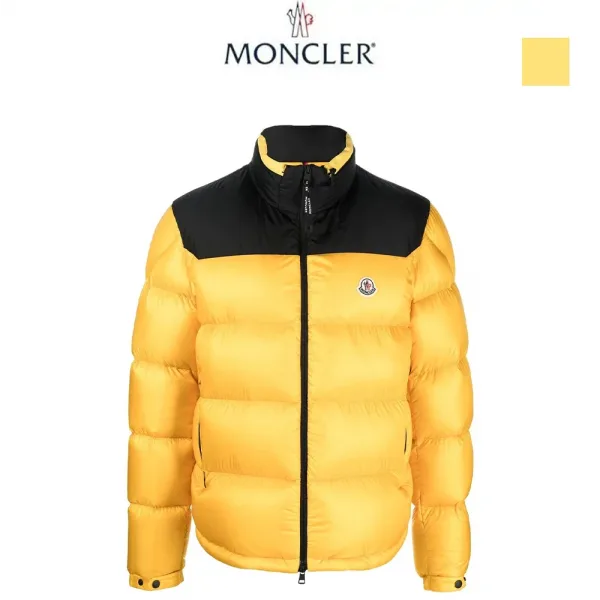 MONCLER-モンクレール-Peuplier-ショート-ダウンジャケット-メンズ-イエロー